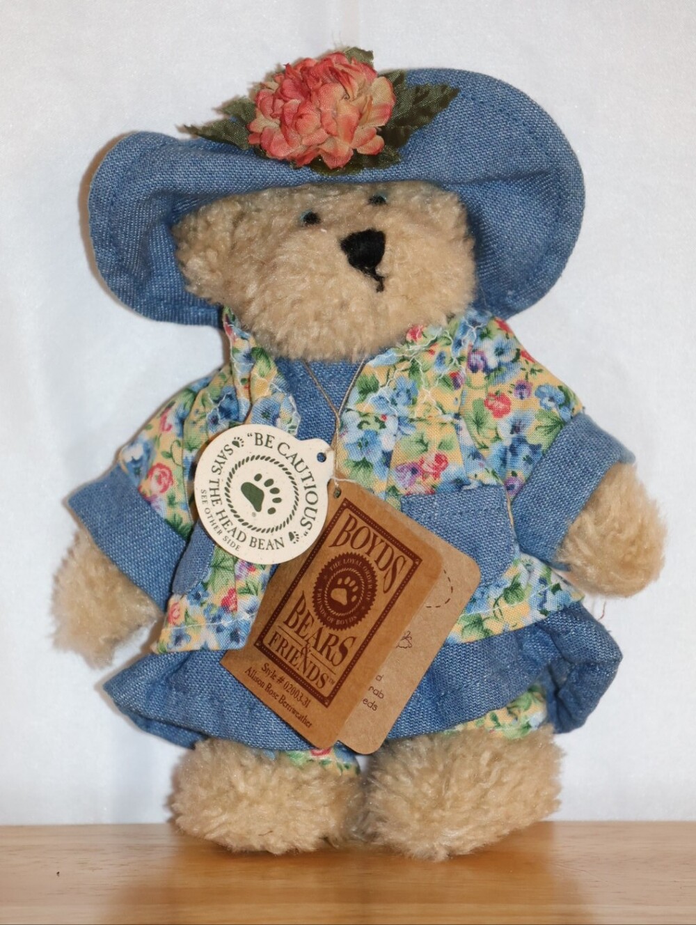 Boyds Bears Allison Rose Berriweather Plush Bear From The "Friends" Collection.